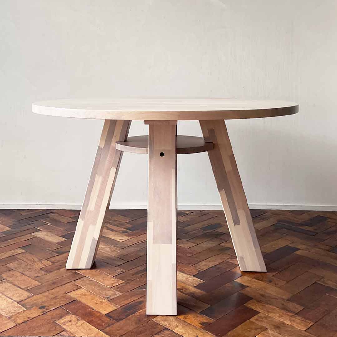 サークル ダイニングテーブル 112 ホワイト PURO