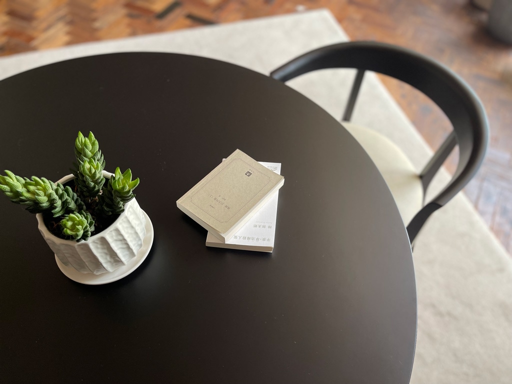 サークル ダイニングテーブル ブラック 112 天板