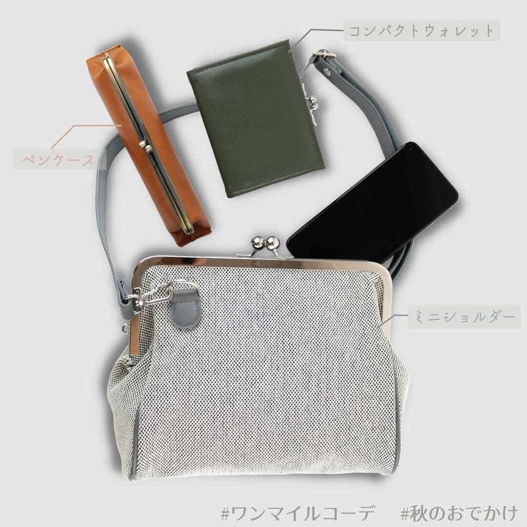 987.ハンドメイド 18cmがま口バッグ フランシュリッペ デパートメント-