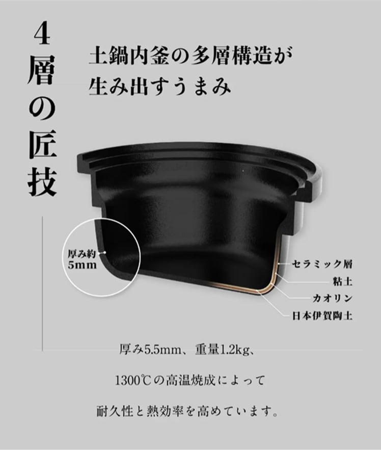 カマノ 土鍋炊飯器4合 12月6日Makuakeで先行販売スタート！| SOUYI