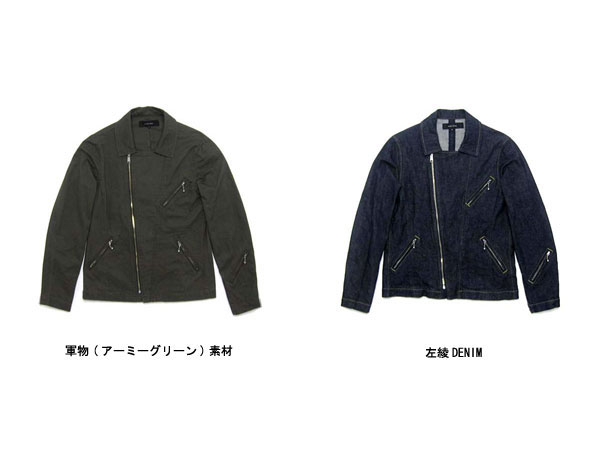 左綾 DENIM DOUBLE RIDERS JKT（左綾デニムダブルライダースジャケット