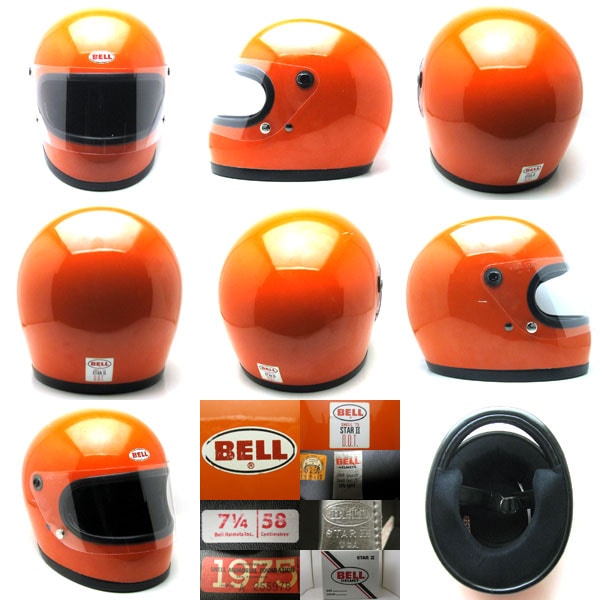 和風 BELL（ヘルメット） 送料無料 BHVシールド付 BELL STAR II ORANGE