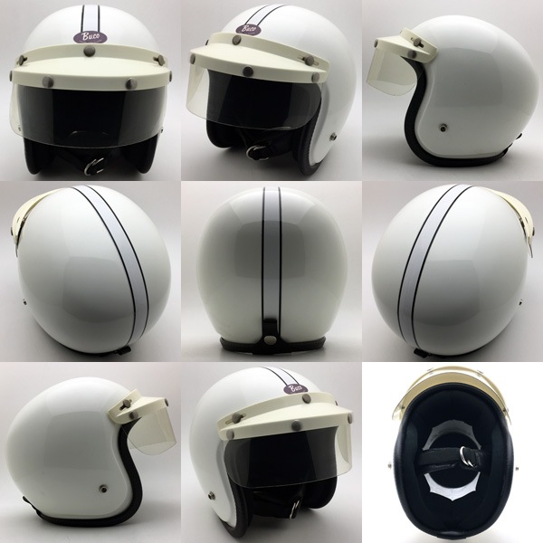 Dead Stock 新品 箱 シールドバイザー付 BUCO INTERNATIONAL WHITE