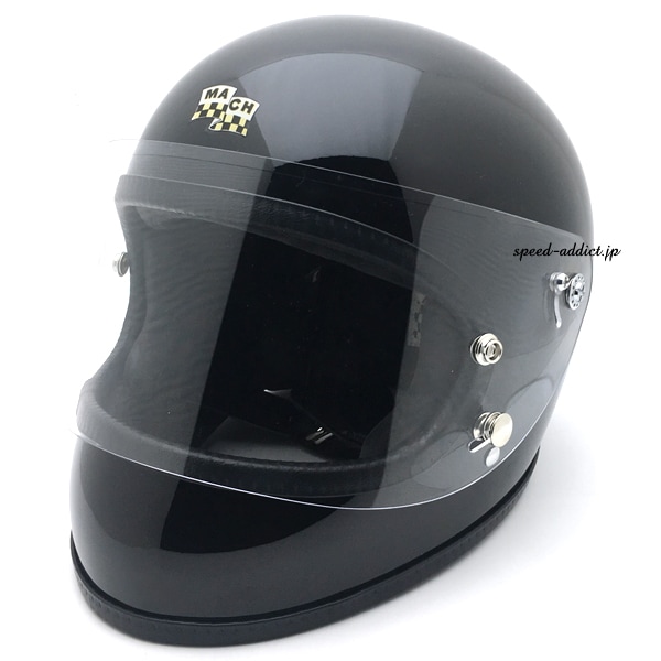 【アーミーゴーグル プレゼント中!!】【在庫あり】【即納】McHAL MACH 02 APOLLO Full Face Helmet  （マックホールマッハアポロフルフェイスヘルメット）GROSS BLACK-SPEED ADDICT