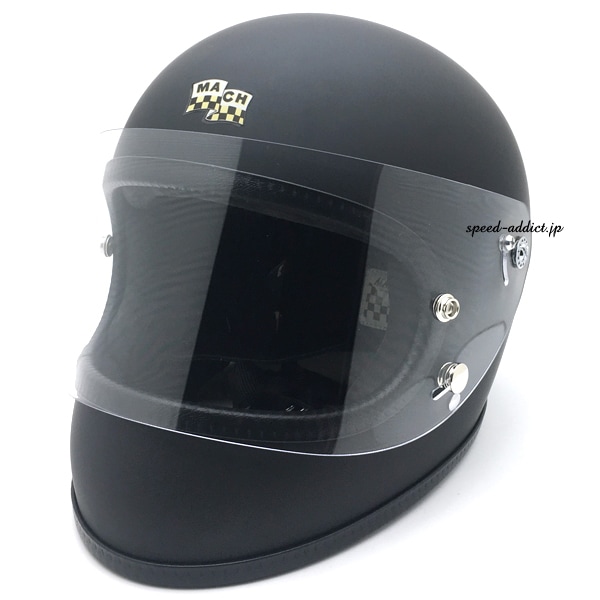 SALE!!9/11(月)17時まで】【在庫あり】【即納】McHAL MACH 02 APOLLO Full Face Helmet （マックホール マッハアポロフルフェイスヘルメット）MATTE BLACK SPEED ADDICT