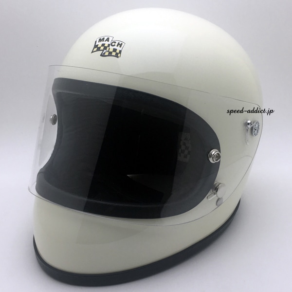 【在庫あり】【即納】McHAL MACH 02 APOLLO Full Face Helmet  （マックホールマッハアポロフルフェイスヘルメット）IVORY-SPEED ADDICT