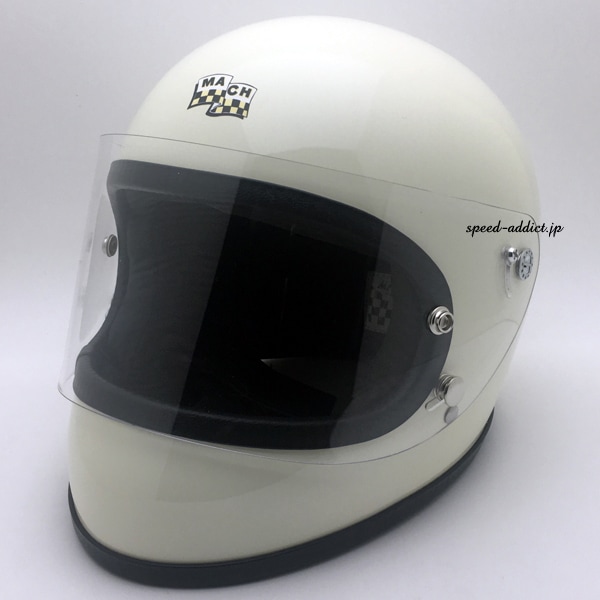 【眼鏡・サングラス プレゼント中】【在庫あり】【即納】McHAL MACH 02 APOLLO Full Face Helmet  （マックホールマッハアポロフルフェイスヘルメット）IVORY-SPEED ADDICT