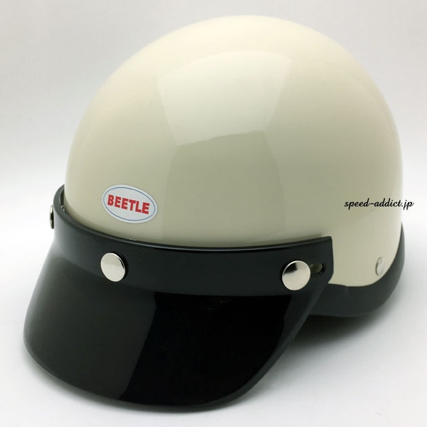 ショーティ－4 黒 チンカップ白 S OCEANBEETLE ビートルヘルメット