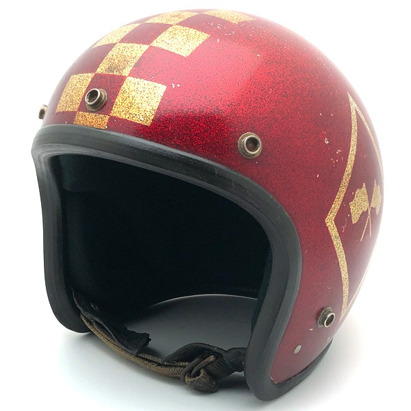 60's SAFETECH 初期型 CHECKER FLAG RED 58cm | SPEED ADDICT