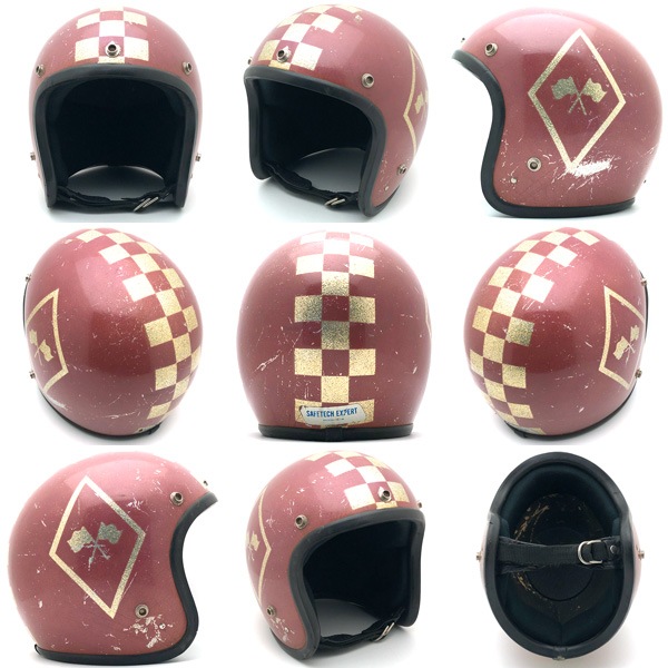 60's SAFETECH 初期型 CHECKER FLAG PINK 57cm | SPEED ADDICT