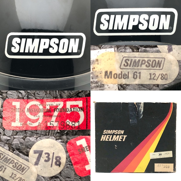 ムーンドロップ　廃盤品 Dead Stock 新品 箱 純正シールド付 SIMPSON M61 BLACK 59cm | SPEED