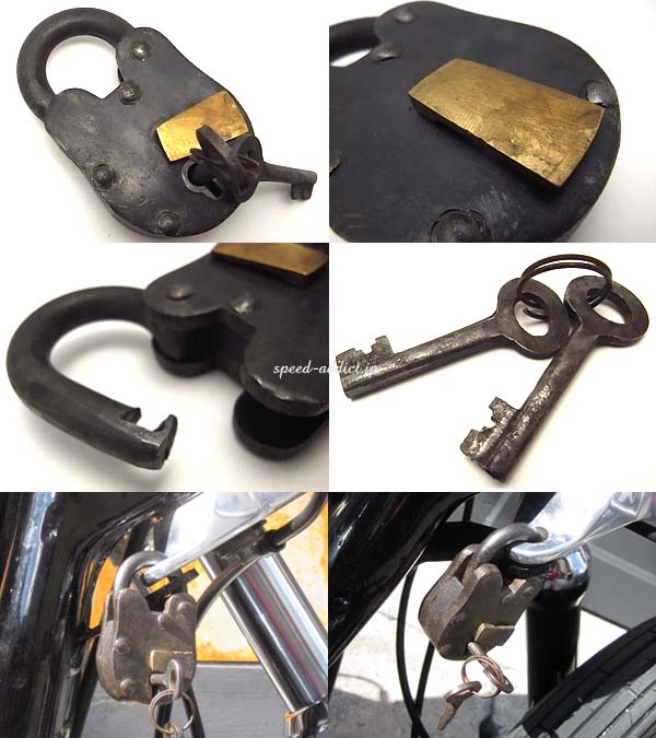 ハンドルロック用 VINTAGE BEAR PADLOCK（ビンテージベアパドロック