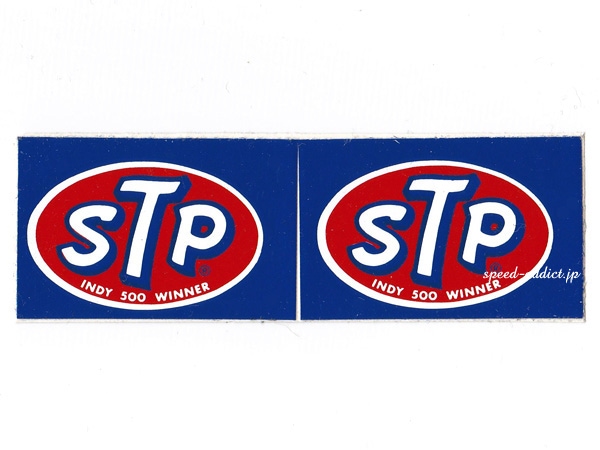 70's VINTAGE STP Sticker INDY 500 WINNER （70sビンテージSTPステッカーINDY 500  WINNER）36mm×56mm（2枚組）-SPEED ADDICT