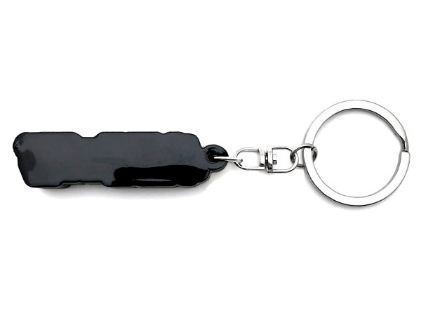 軽トラ デカ厚ラバーキーホルダー（軽トラ RUBBER KEY HOLDER）BLACK