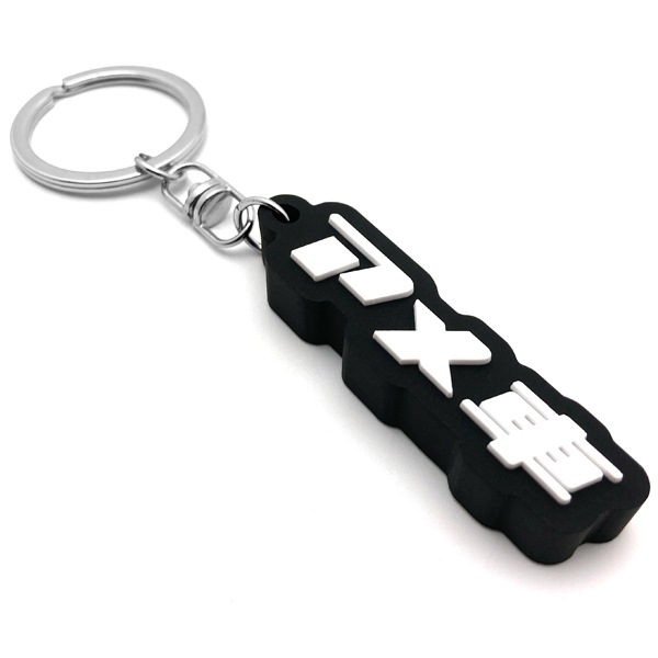 アメ車 デカ厚ラバーキーホルダー（アメ車 RUBBER KEY HOLDER）BLACK