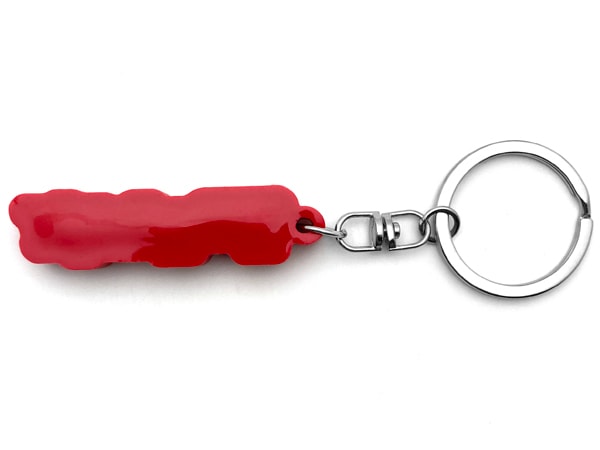 アメ車 デカ厚ラバーキーホルダー（アメ車 RUBBER KEY HOLDER）RED
