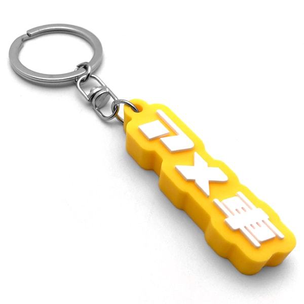 アメ車 デカ厚ラバーキーホルダー（アメ車 RUBBER KEY HOLDER）YELLOW