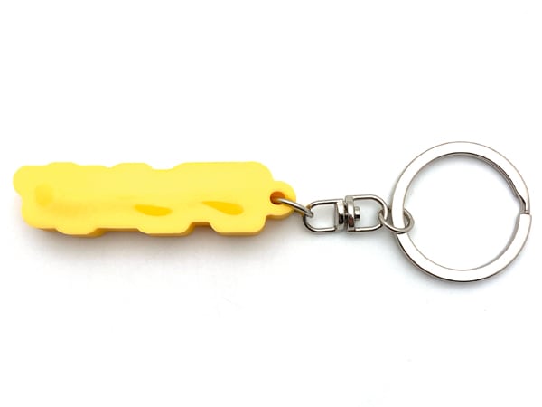 アメ車 デカ厚ラバーキーホルダー（アメ車 RUBBER KEY HOLDER）YELLOW