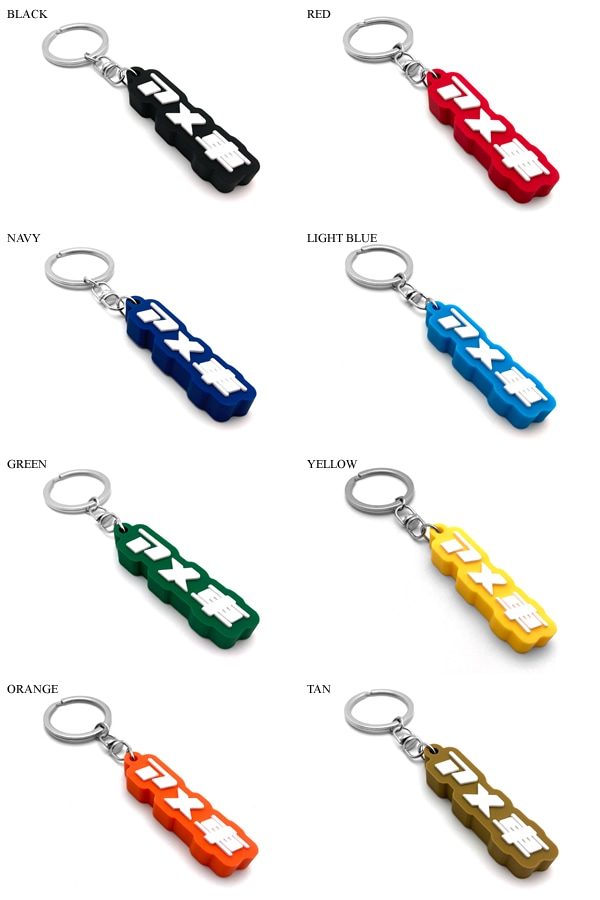アメ車 デカ厚ラバーキーホルダー（アメ車 RUBBER KEY HOLDER）RED