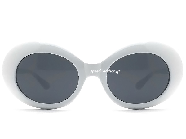 70's DESIGN OVAL SUNGLASS（70'sデザインオーバルサングラス）WHITE × SMOKE SPEED ADDICT