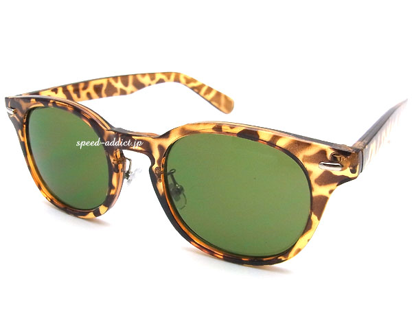 50's STYLE OLD BOSTON SUNGLASS（50sスタイルオールドボストンサングラス）べっ甲 × DARK GREEN-SPEED  ADDICT