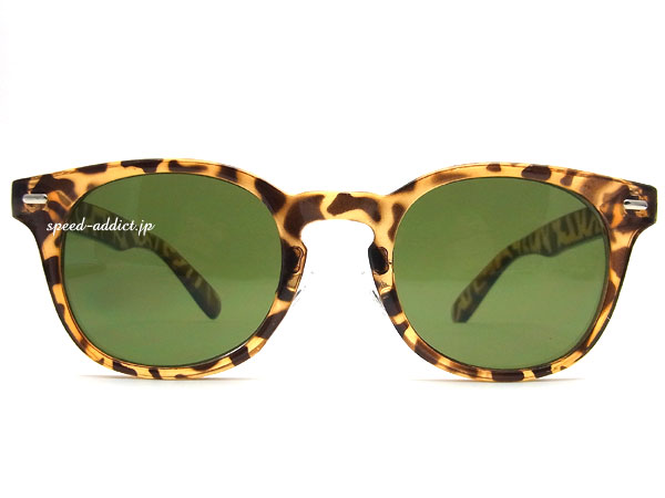 50's STYLE OLD BOSTON SUNGLASS（50sスタイルオールドボストンサングラス）べっ甲 × DARK GREEN-SPEED  ADDICT