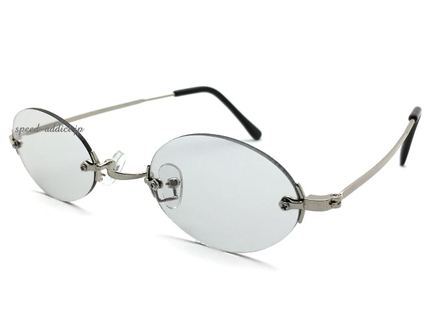 TWO POINT RIMLESS OVAL SUNGLASS(ツーポイントリムレスオーバル