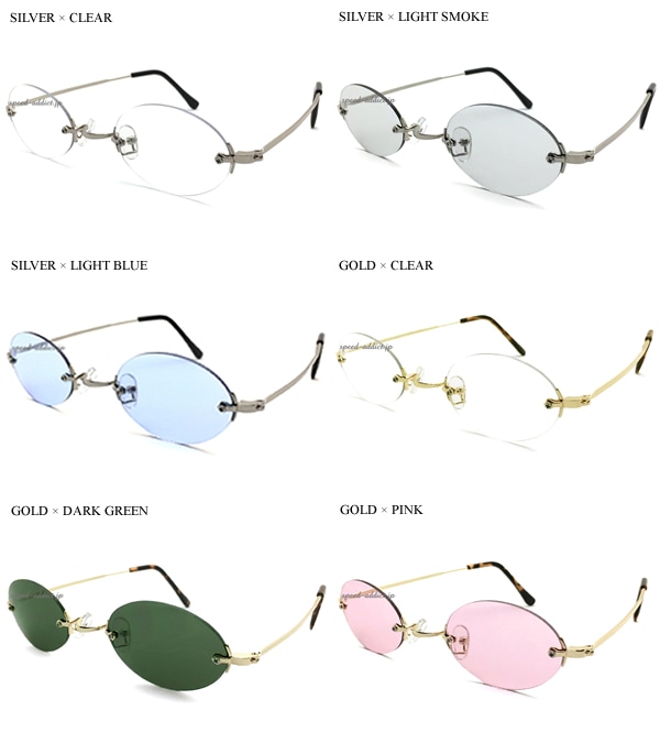 SALE!!3/26(火)17時まで】TWO POINT RIMLESS OVAL SUNGLASS(ツー 