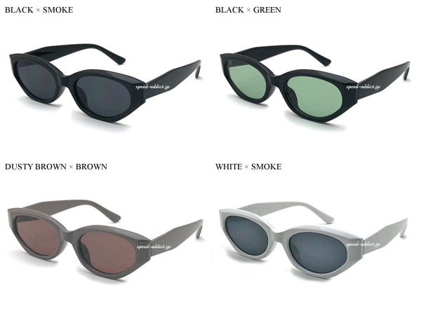 きゃっつあい　緑S2 FLAT LENS CAT'S EYE SUNGLASS（フラットレンズキャッツアイサングラス