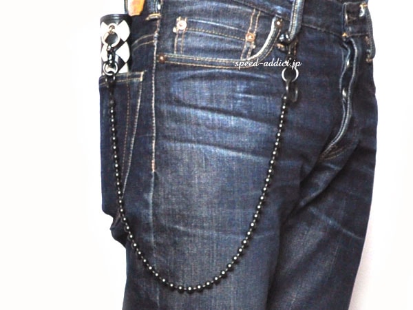 真鍮無垢（鋳物）DOUBLE CLIP WALLET CHAIN BALL（BRASSブラス無垢