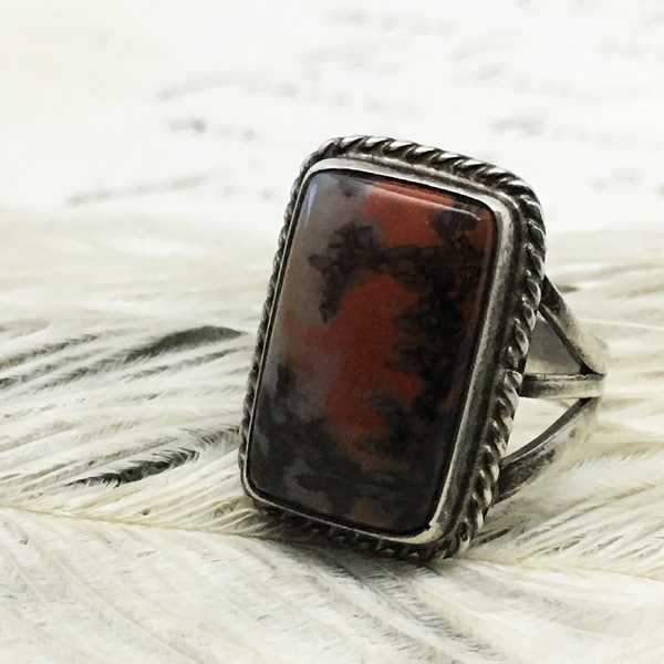 Vintage Silver×Petrified Wood Ring（シルバー×ペトリファイドウッドリング）-SPEED ADDICT