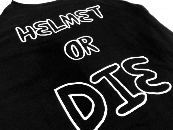 HELMET OR DIE Raglan 3/4 Sleeves T-shirt