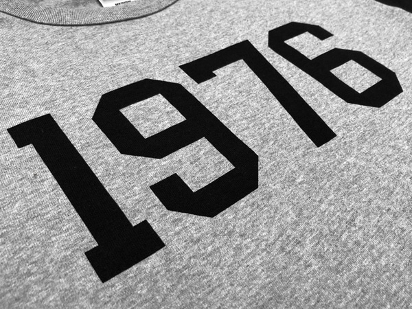 1976 3/4 Sleeves T-shirt（3/4スリーブTシャツ）GRAY × BLACK | SPEED