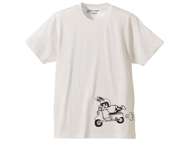 CHECKER RABBIT サイドプリント T-SHIRT（チェッカーラビットサイドプリントTシャツ）-SPEED ADDICT