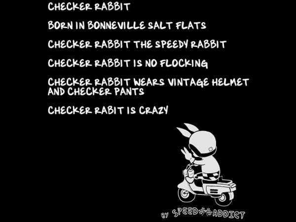 �ɥ饤�ʵۿ�®���� CHECKER RABBIT T-shirt�ʥ����å�����ӥå�T����ġ�