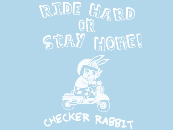 �ɥ饤�ʵۿ�®���� CHECKER RABBIT T-shirt�ʥ����å�����ӥå�T����ġ�