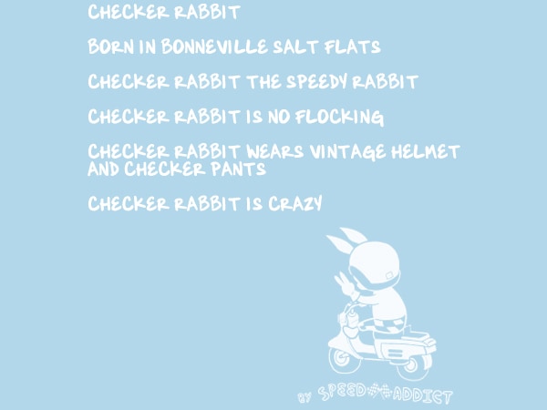 �ɥ饤�ʵۿ�®���� CHECKER RABBIT T-shirt�ʥ����å�����ӥå�T����ġ�