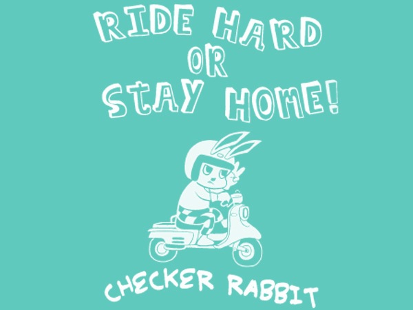ドライ(吸水速乾) CHECKER RABBIT T-shirt(チェッカーラビットTシャツ)