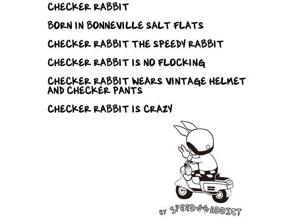 �ɥ饤�ʵۿ�®���� CHECKER RABBIT T-shirt�ʥ����å�����ӥå�T����ġ�