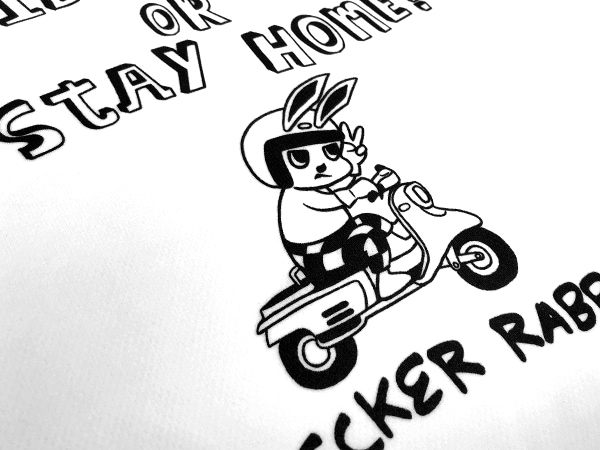 �ɥ饤�ʵۿ�®���� CHECKER RABBIT T-shirt�ʥ����å�����ӥå�T����ġ�