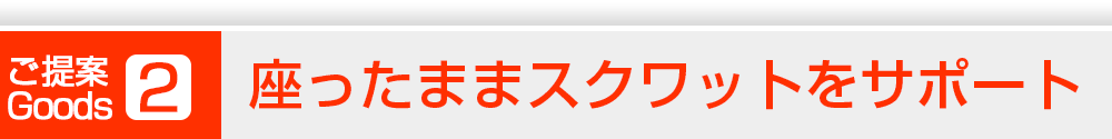ご提案2 座ったままスクワットをサポート