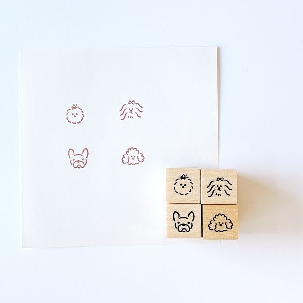 #手帳はんこ部／犬のお顔