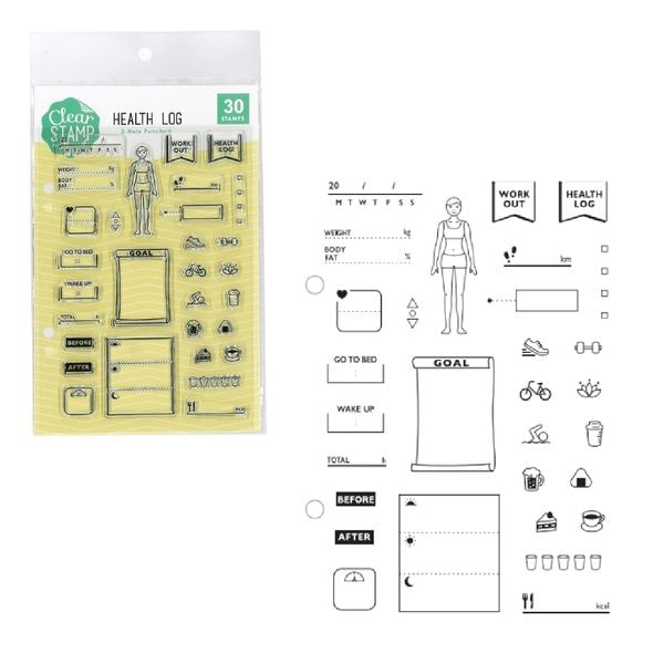 クリアスタンプシート／HEALTH LOG