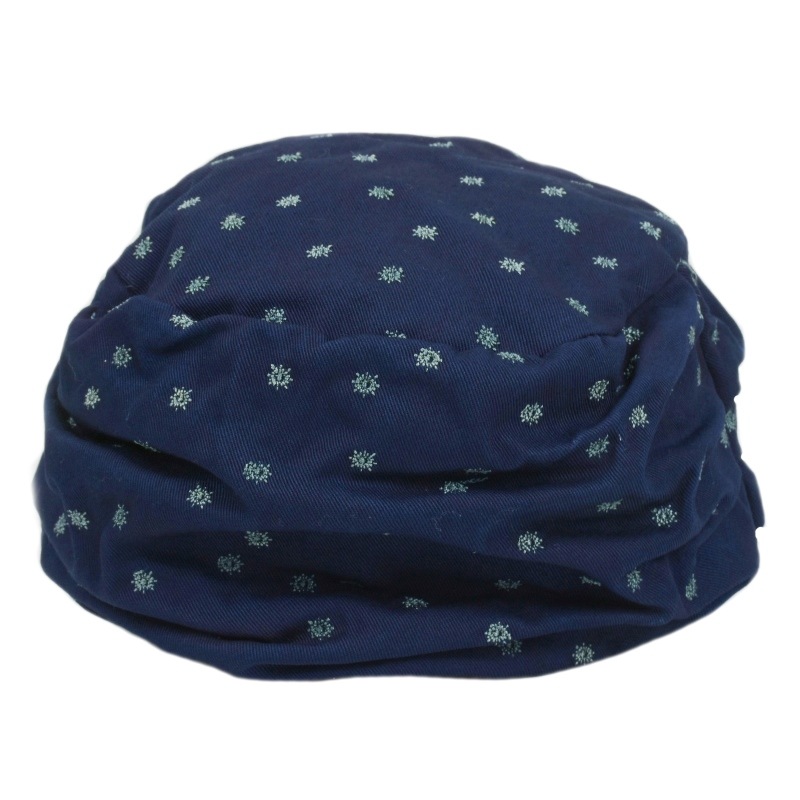 藍染め 水玉 しわしわ ワークキャップ 帽子 刺繍 レディース キャップ コットン 可愛い カジュアル