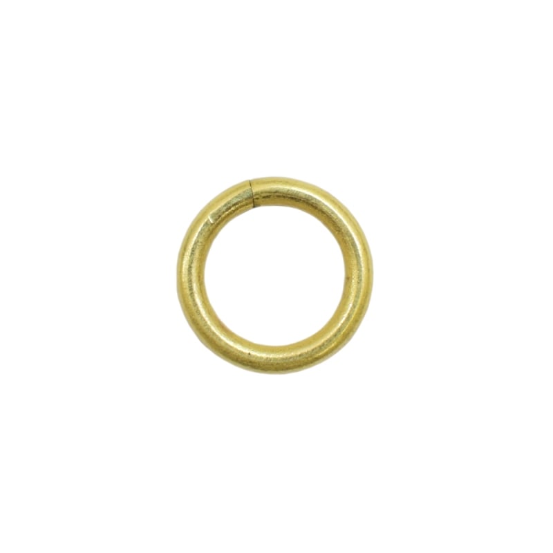 真鍮 丸カン 内径10ｍｍ キーホルダーパーツ brass 生地 レザークラフト 金具 パーツ 金色 古美金