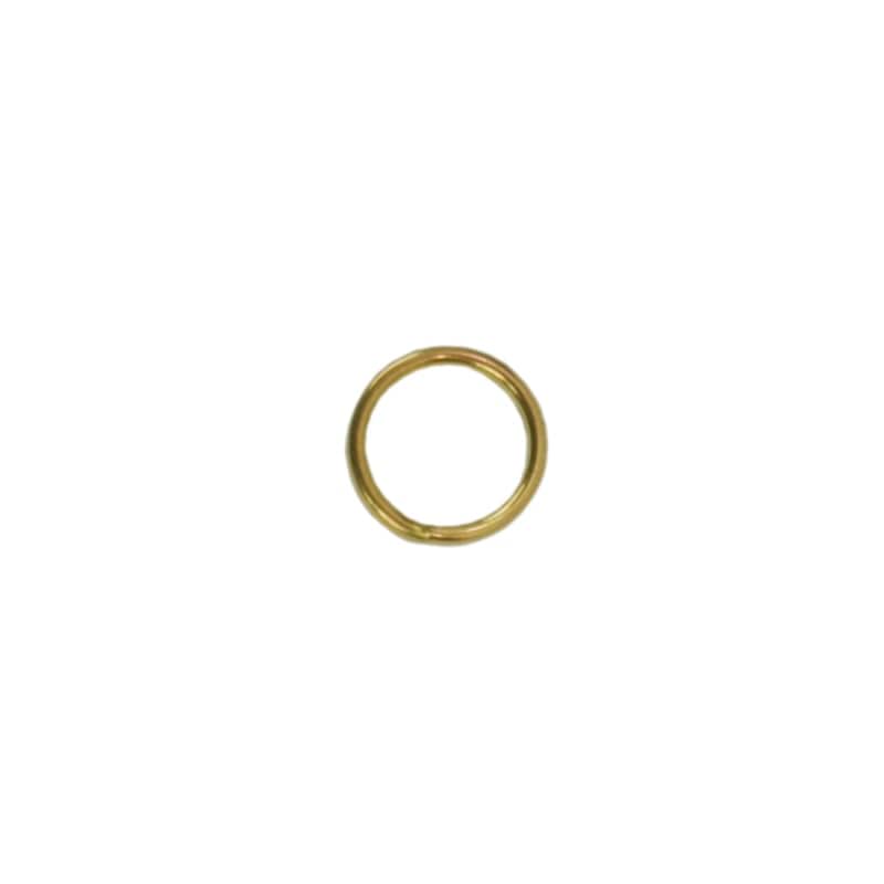 真鍮 二重カン 外径12ｍｍ キーホルダーパーツ brass 生地 レザークラフト 金具 パーツ 金色 古美金