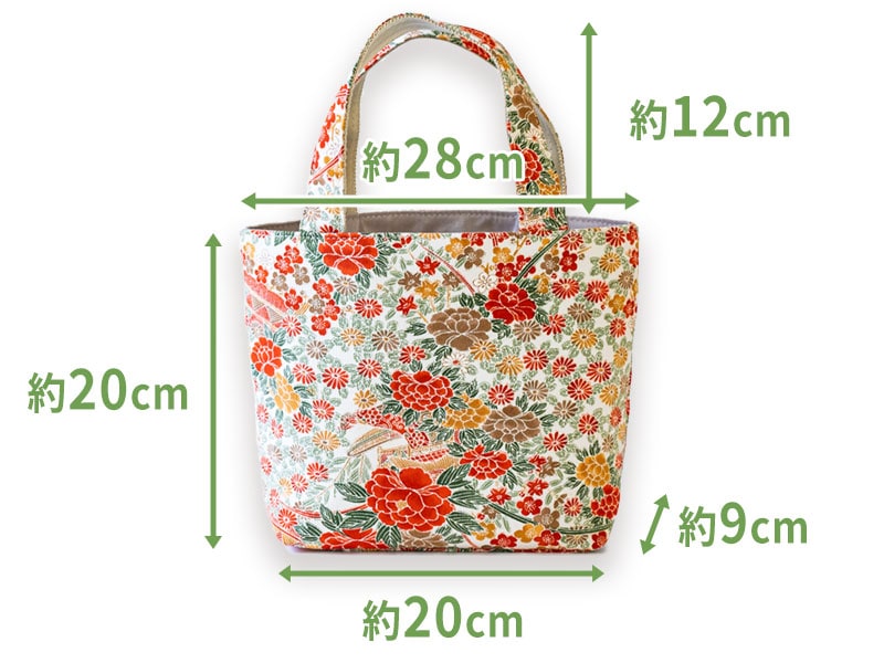 着物を手提げかばんにリメイク