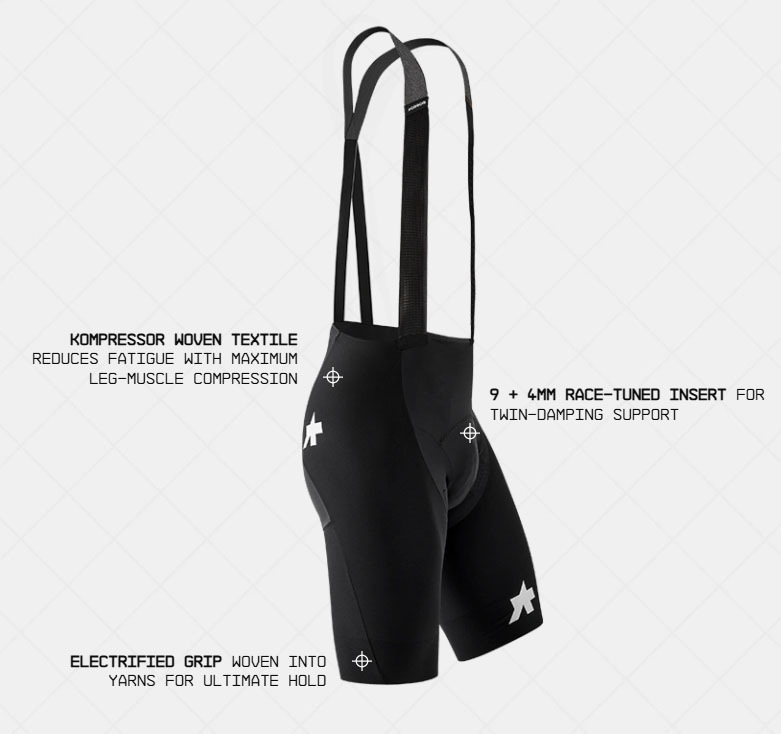 ASSOS〉Equipe RSR BOLIDE Bib Shorts S11 ビブショーツ _Black Series