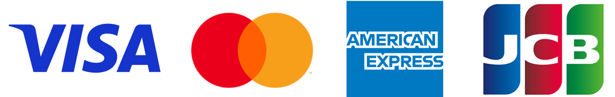 VISA・MasterCard・AMERICAN EXPRESS・JCB
