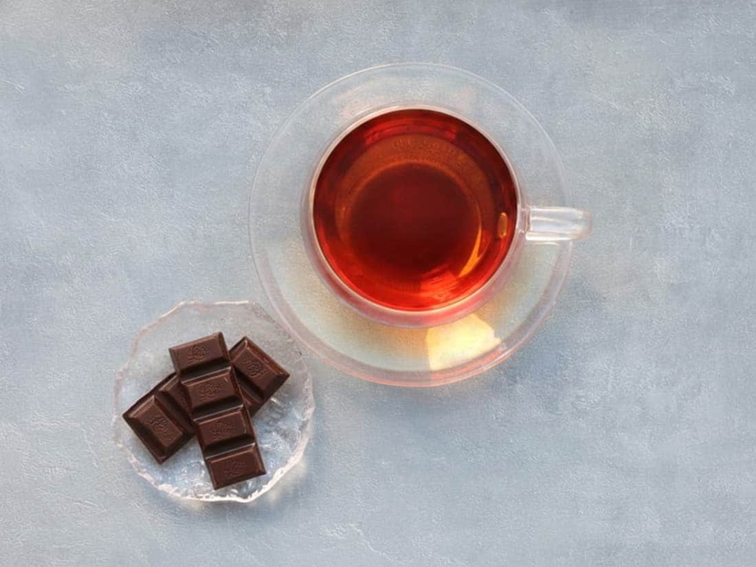 ビターチョコには「べにふうき」